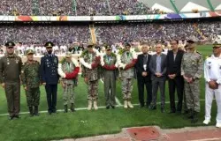 تجلیل از قهرمانان ارتش با حضور رئیس هیات فوتبال