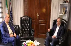 دیدار مهدی تاج و میرشاد ماجدی درهیات فوتبال استان تهران