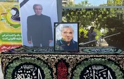 حضور میرشاد ماجدی در مراسم تشییع پیکر حسین خوشخوان