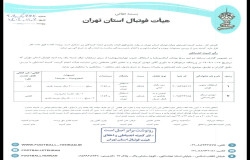 درخصوص بازی تیم های سرخ پوشان آرنا و استقلال جنوب تهران